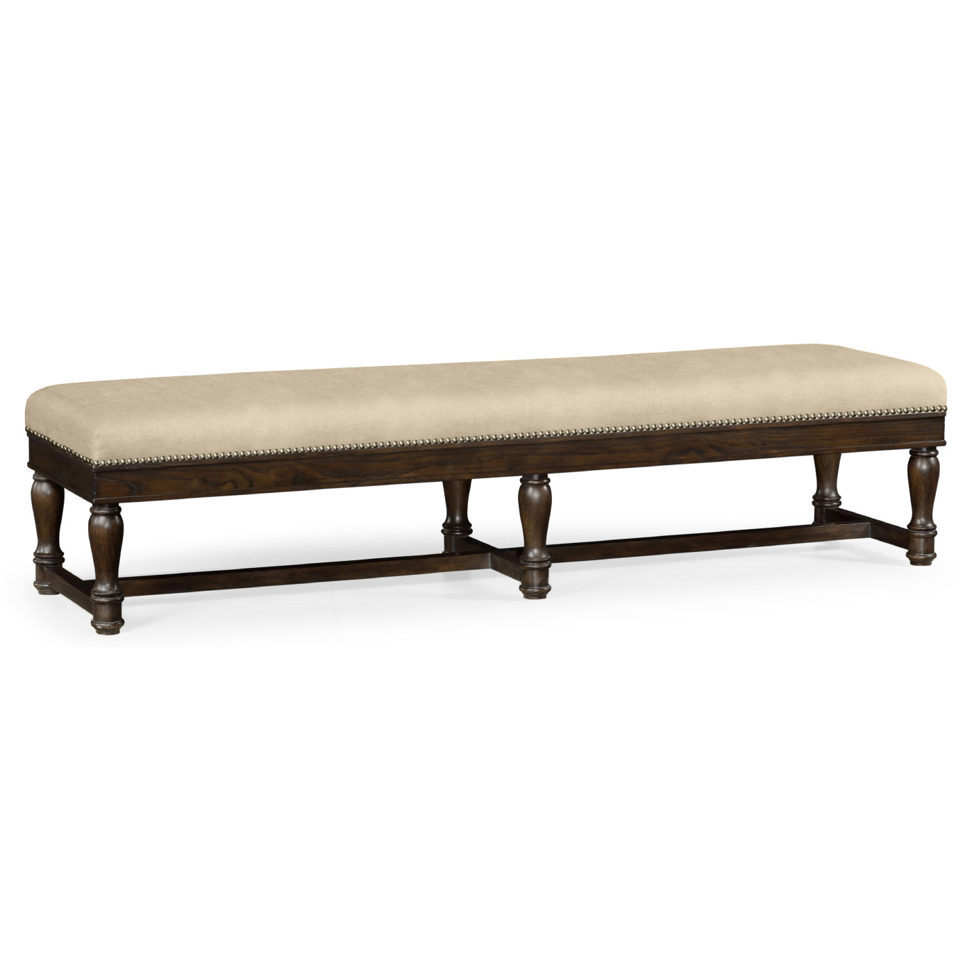 Low Rectangular Rich Chestnut Bench