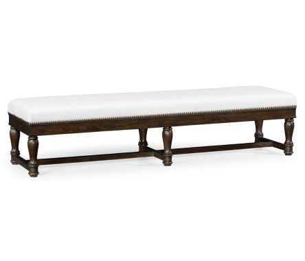 Low Rectangular Rich Chestnut Bench