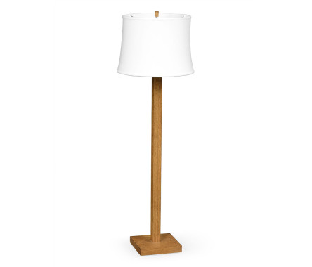 Brushed Golden Oak Floor Lamp
