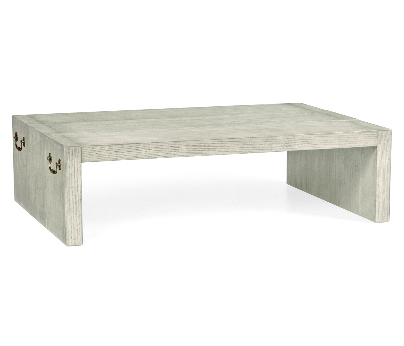 Low Rectangular Light Grey Oak Coffee Table