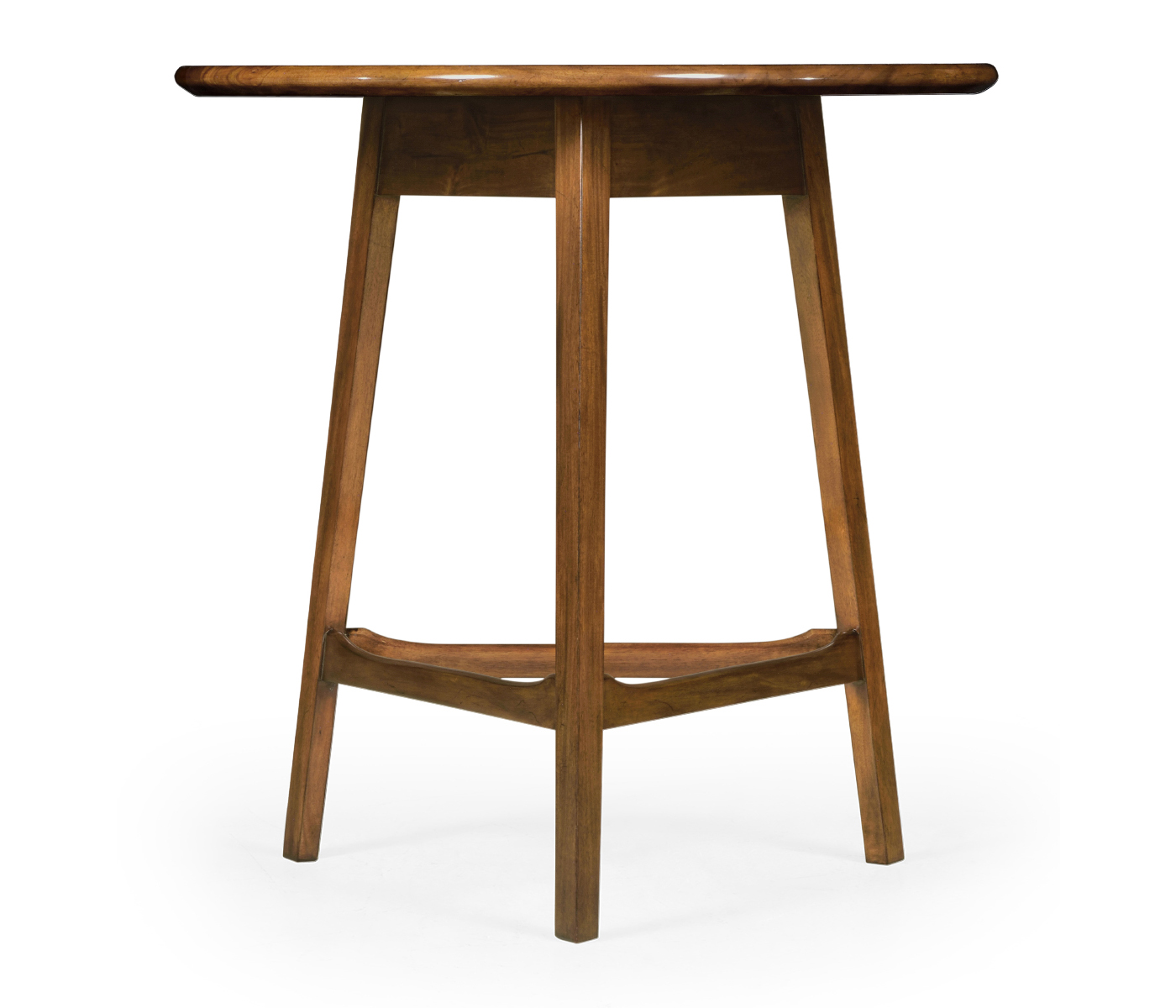 Round Honey Walnut Cricket End Table