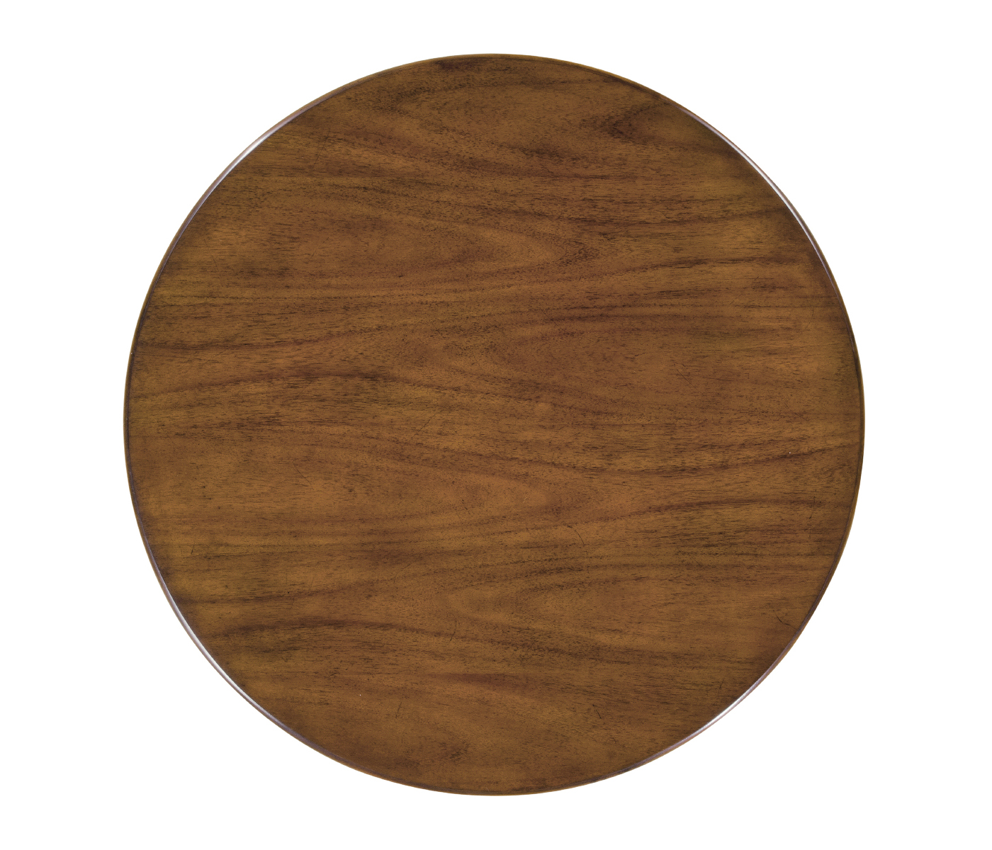 Round Honey Walnut Cricket End Table