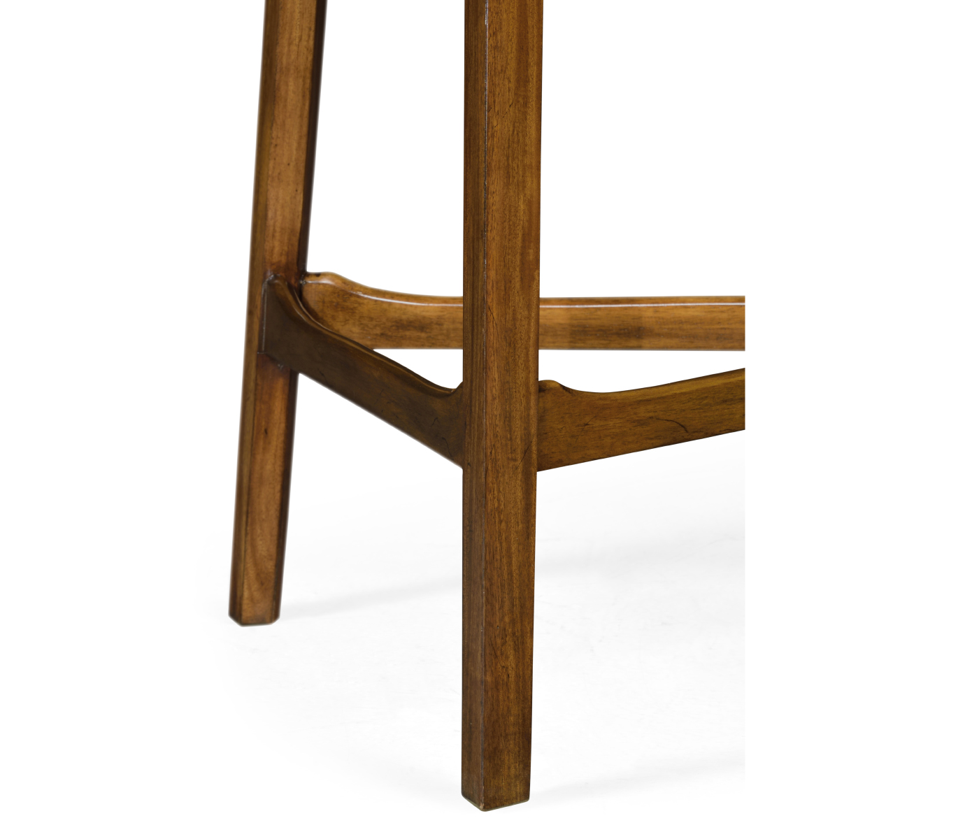 Round Honey Walnut Cricket End Table