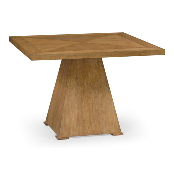 Square Brushed Medium Brown Oak End Table