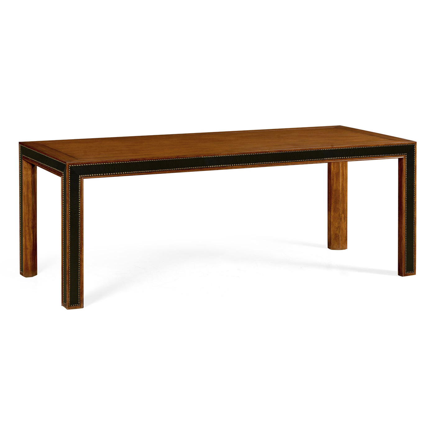Medium Waxed Mahogany & Linen Parson Dining Table 80
