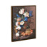 Still Life with Flowers & Fruit Painting on Medium Walnut Frame