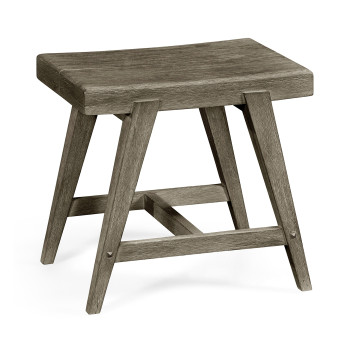 Small Rectangular Grey Stool