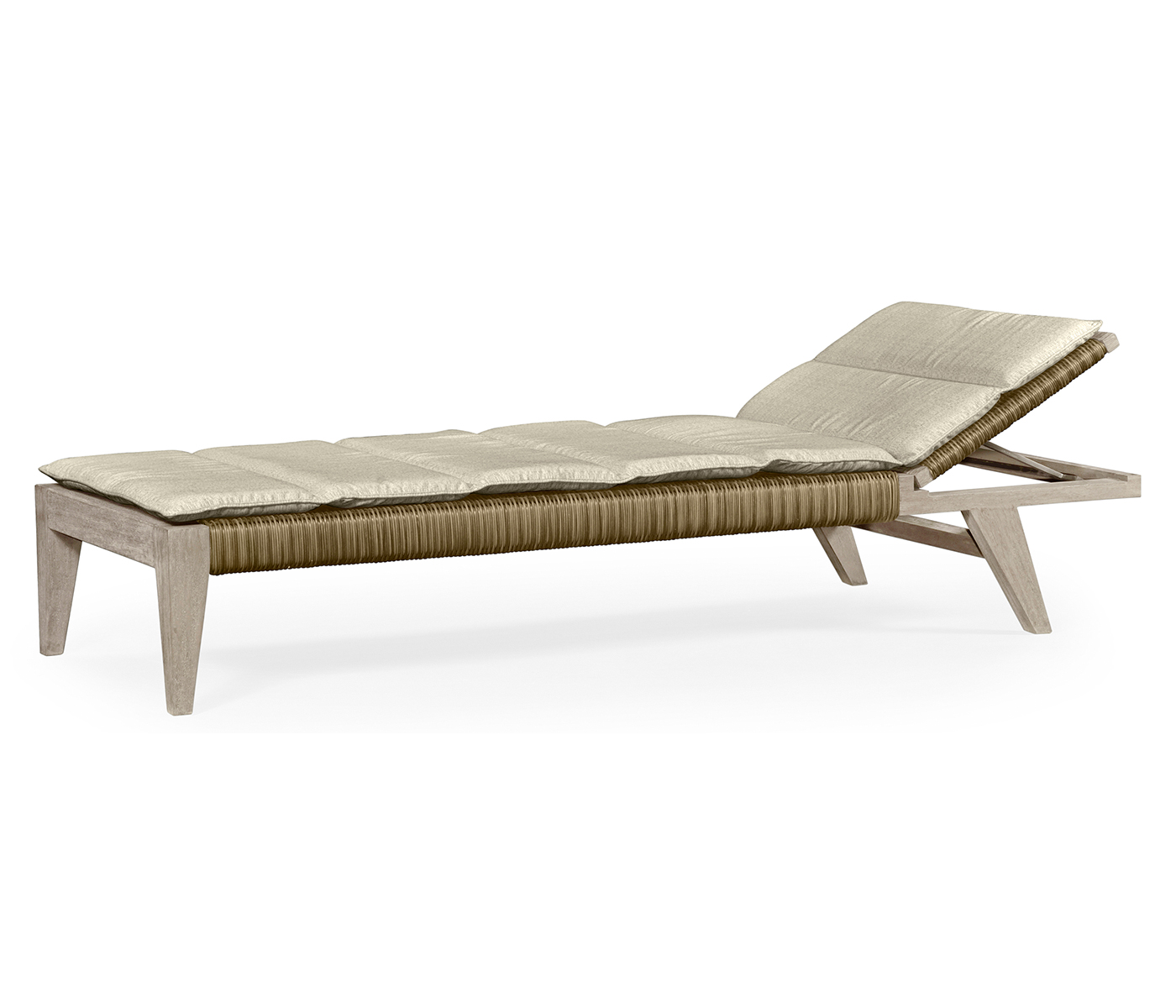 Navajo Sand & Rattan Chaise Lounge with Cushion