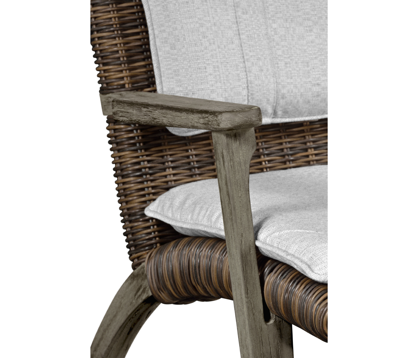 Hampton Grey & Rattan Lounge Chair
