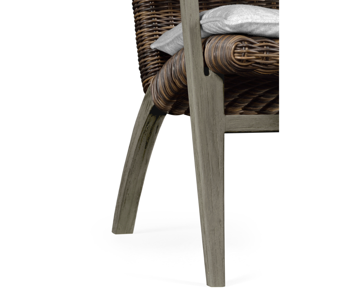 Hampton Grey & Rattan Lounge Chair