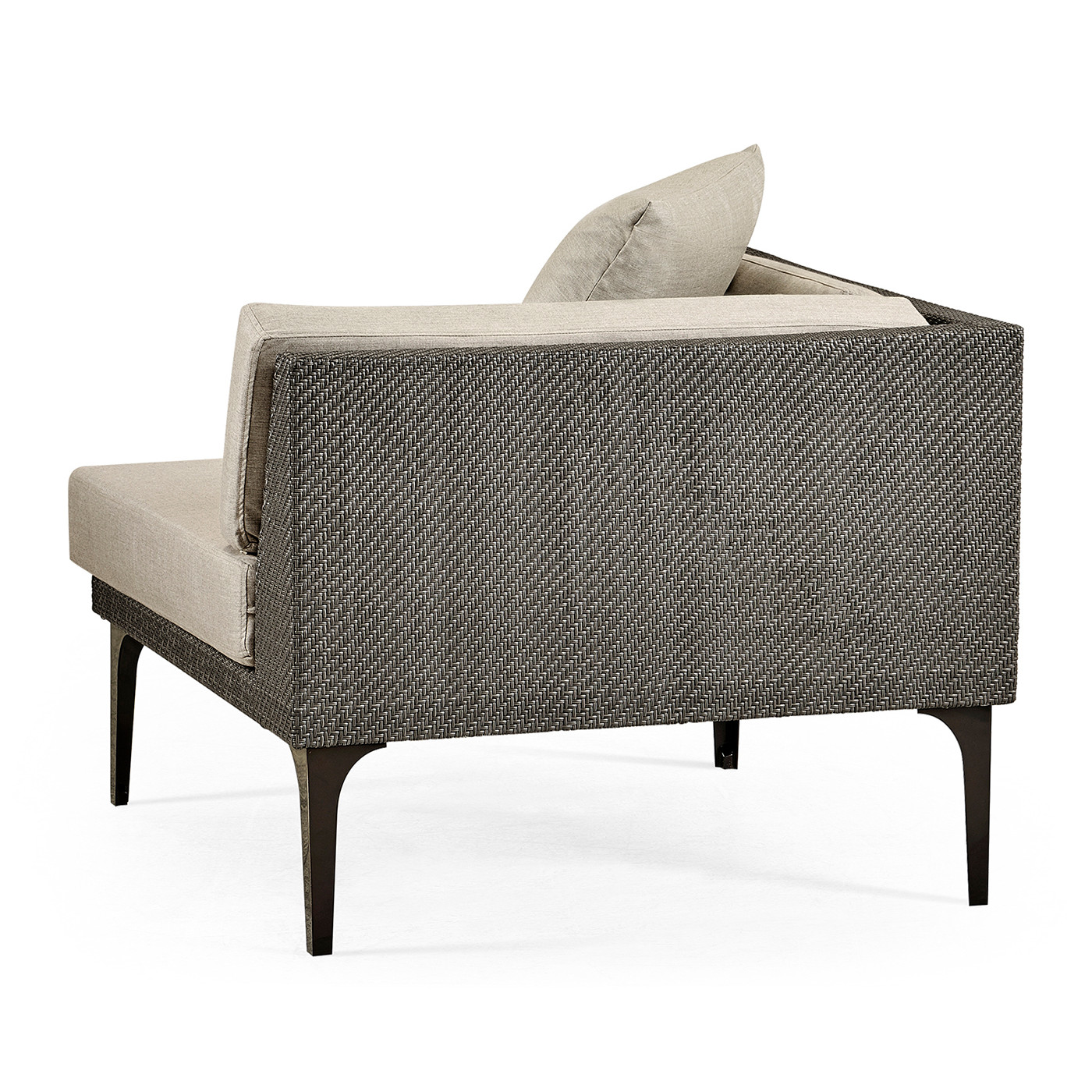 Dark Grey Rattan Corner Sofa Sectional 36