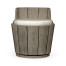 Swivel Grey Storage Bucket Stool
