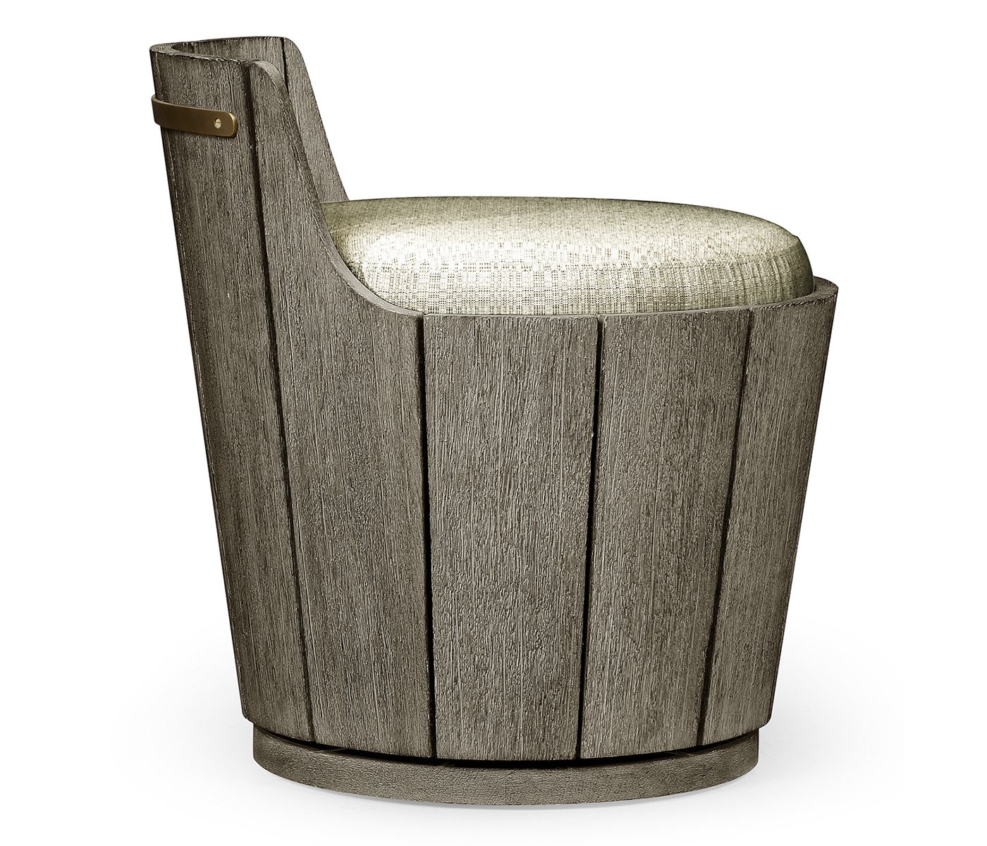 Swivel Grey Storage Bucket Stool