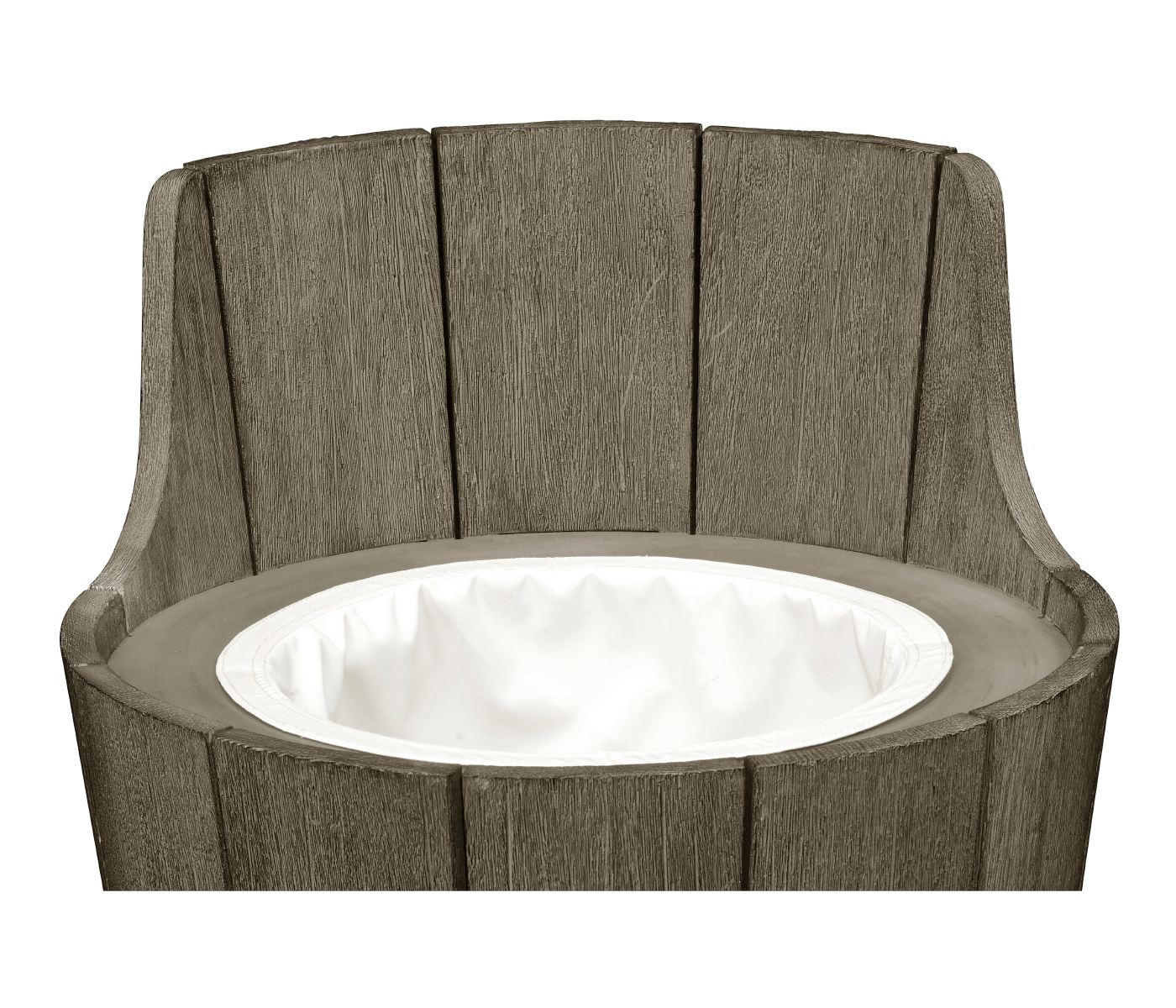 Swivel Grey Storage Bucket Stool