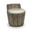 Swivel Grey Storage Bucket Stool