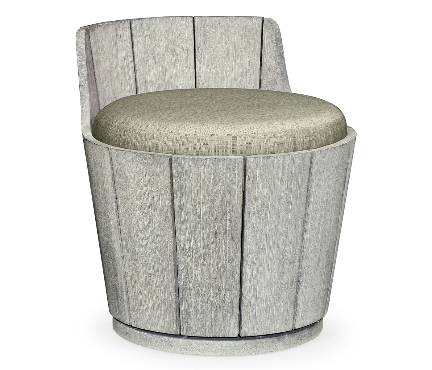Swivel Cloudy Grey Storage Bucket Stool