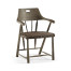 Smokers Style Grey & Rattan Dining Chair with Cushion