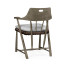 Smokers Style Grey & Rattan Dining Chair with Cushion