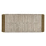 Rectangular Navajo Sand & Rattan Cocktail Table with Curved Ends