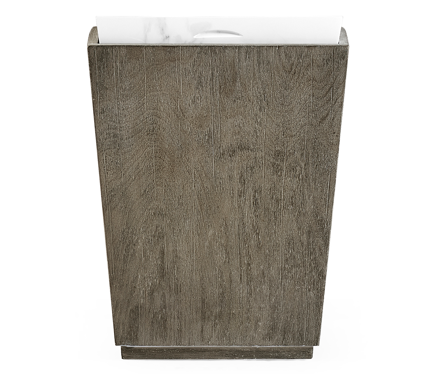 Rectangular Grey & Faux White Marble Storage End Table