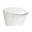 Horn Shaped Faux White & Grey Marble End Table