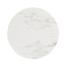 Round to L-Shape Faux White & Grey Marble End Table