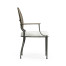 Circle Back Grey & Iron Dining Arm Chair