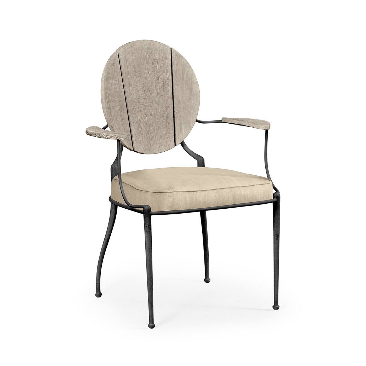 Circle Back Navajo Sand & Iron Dining Arm Chair