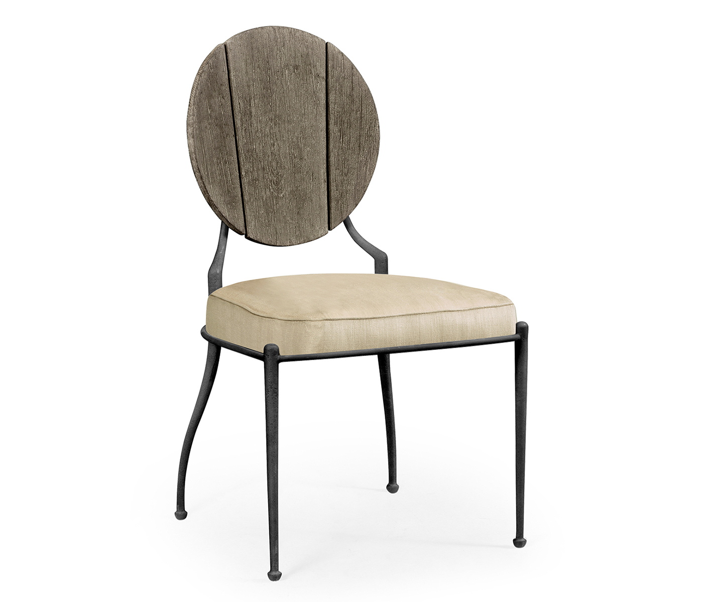 Circle Back Grey & Iron Dining Side Chair