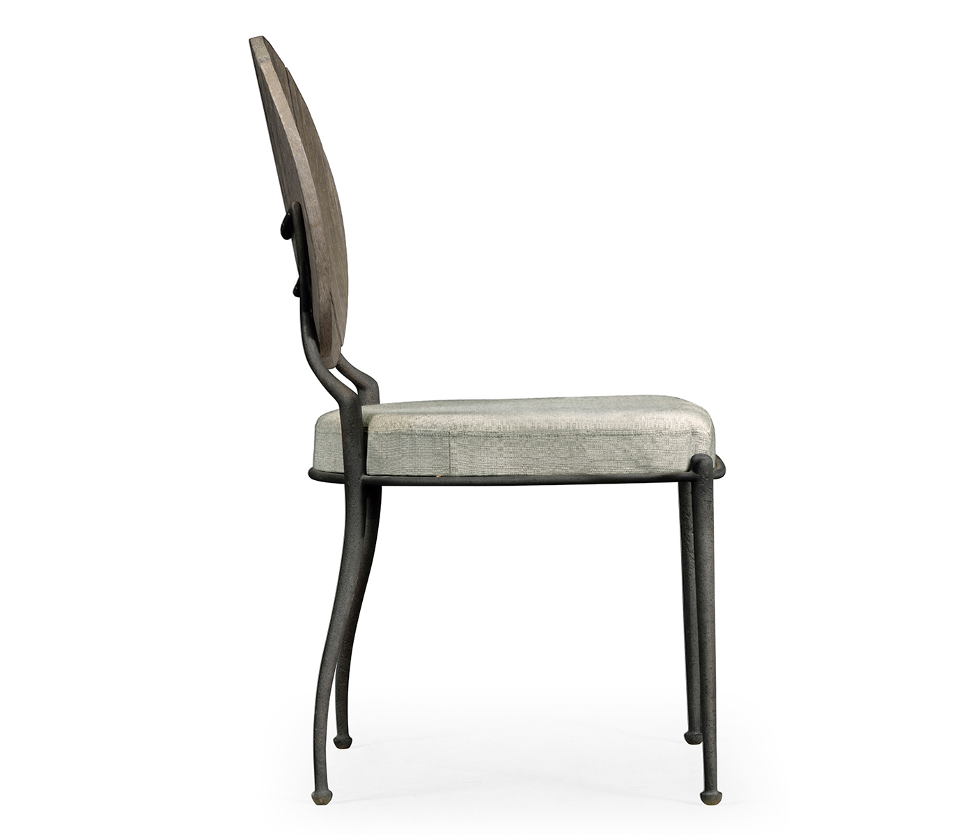 Circle Back Grey & Iron Dining Side Chair
