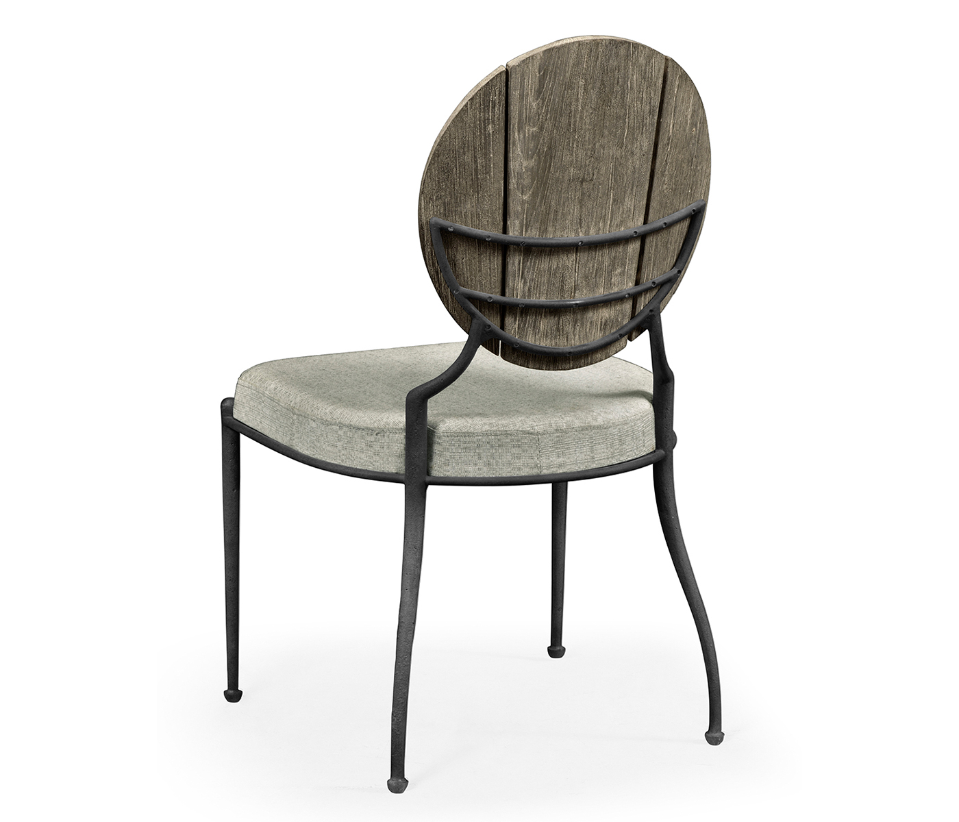 Circle Back Grey & Iron Dining Side Chair