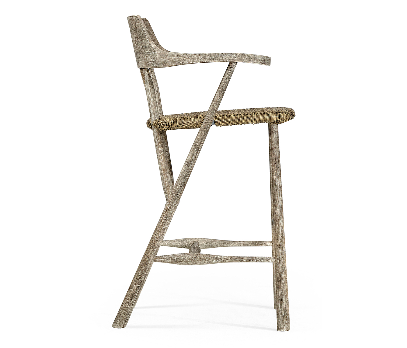 Smokers Style Navajo Sand & Rattan Bar Stool with Cushion