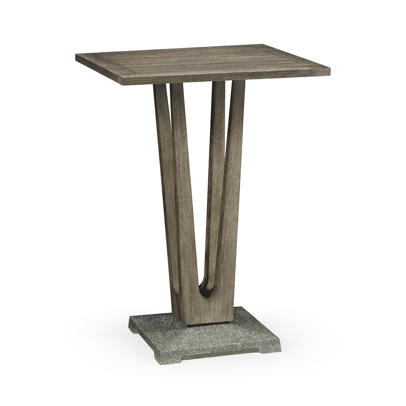 Square Grey Counter Table with a Terrazzo Base 26
