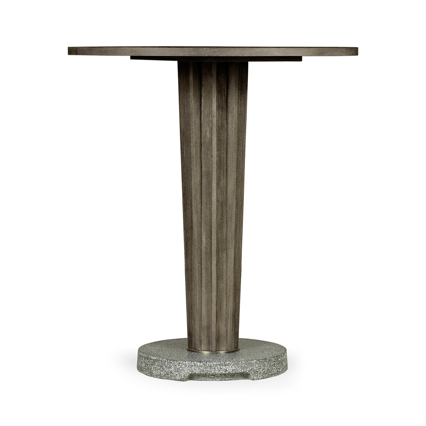Round Grey Bar Table with a Terrazzo Base 36