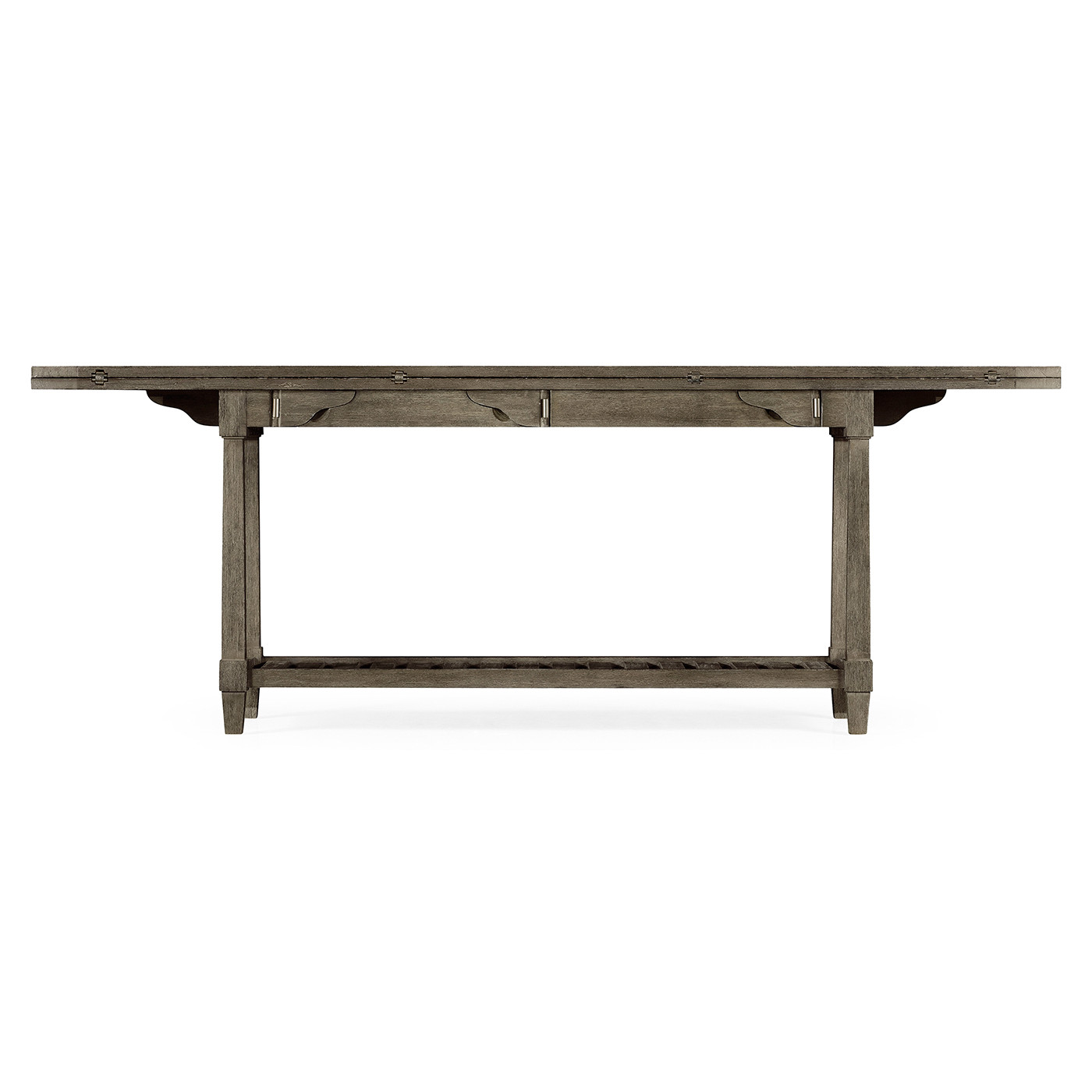 Rectangular Grey & Antique Brass Hunt Table
