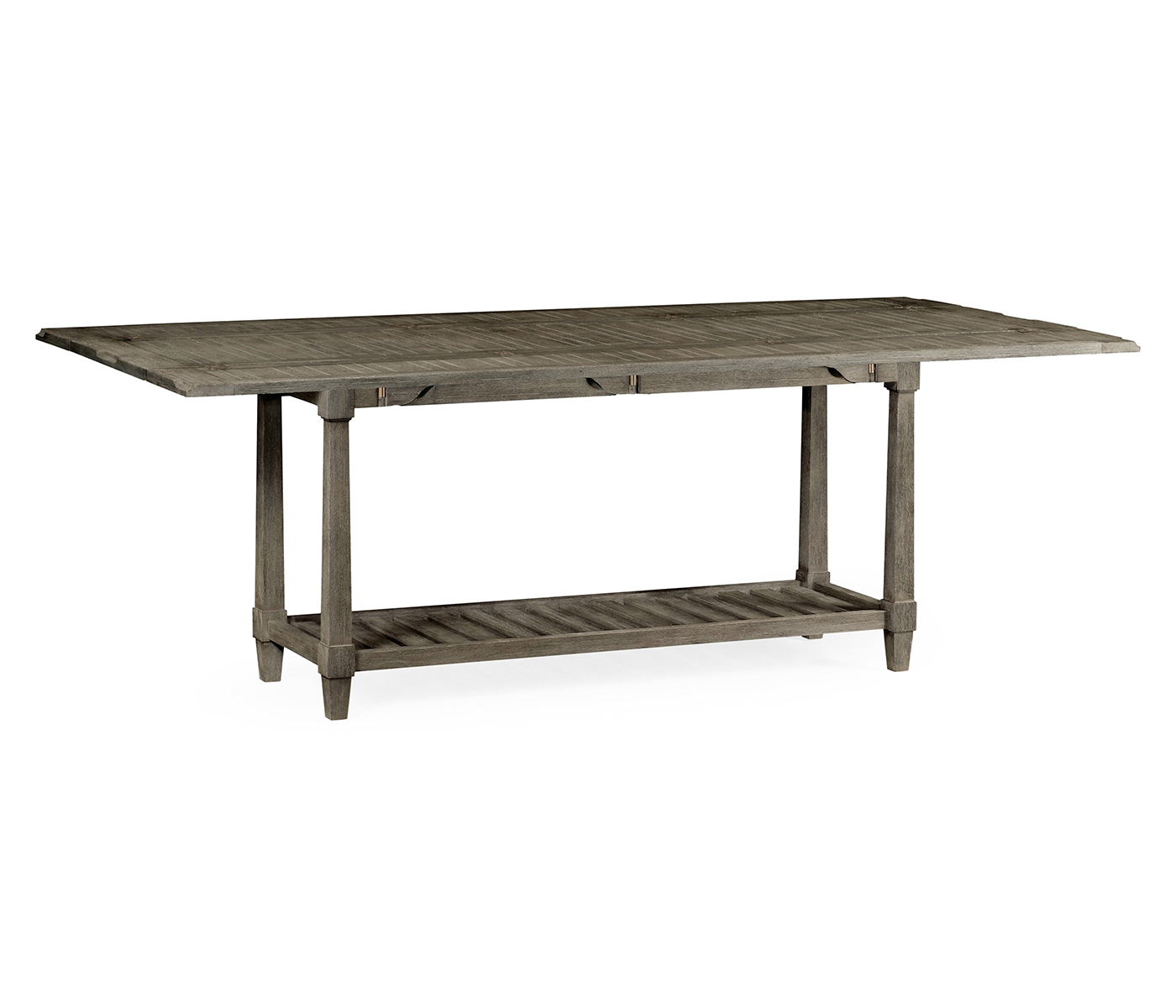 Rectangular Grey & Antique Brass Hunt Table