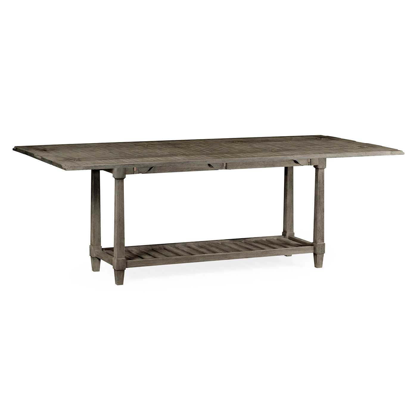 Rectangular Grey & Antique Brass Hunt Table