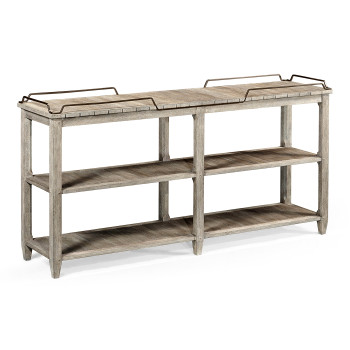 Rectangular Navajo Sand & Brass Sideboard with Removable Tray