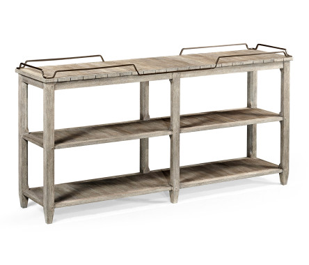 Rectangular Navajo Sand & Brass Sideboard with Removable Tray