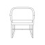 Rounded Back Mocha Steel & Dark Grey Rattan Dining Chair with Cushion