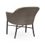 Rounded Back Mocha Steel & Dark Grey Rattan Dining Chair with Cushion