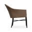 Rounded Back Mocha Steel & Tan Rattan Dining Chair with Cushion