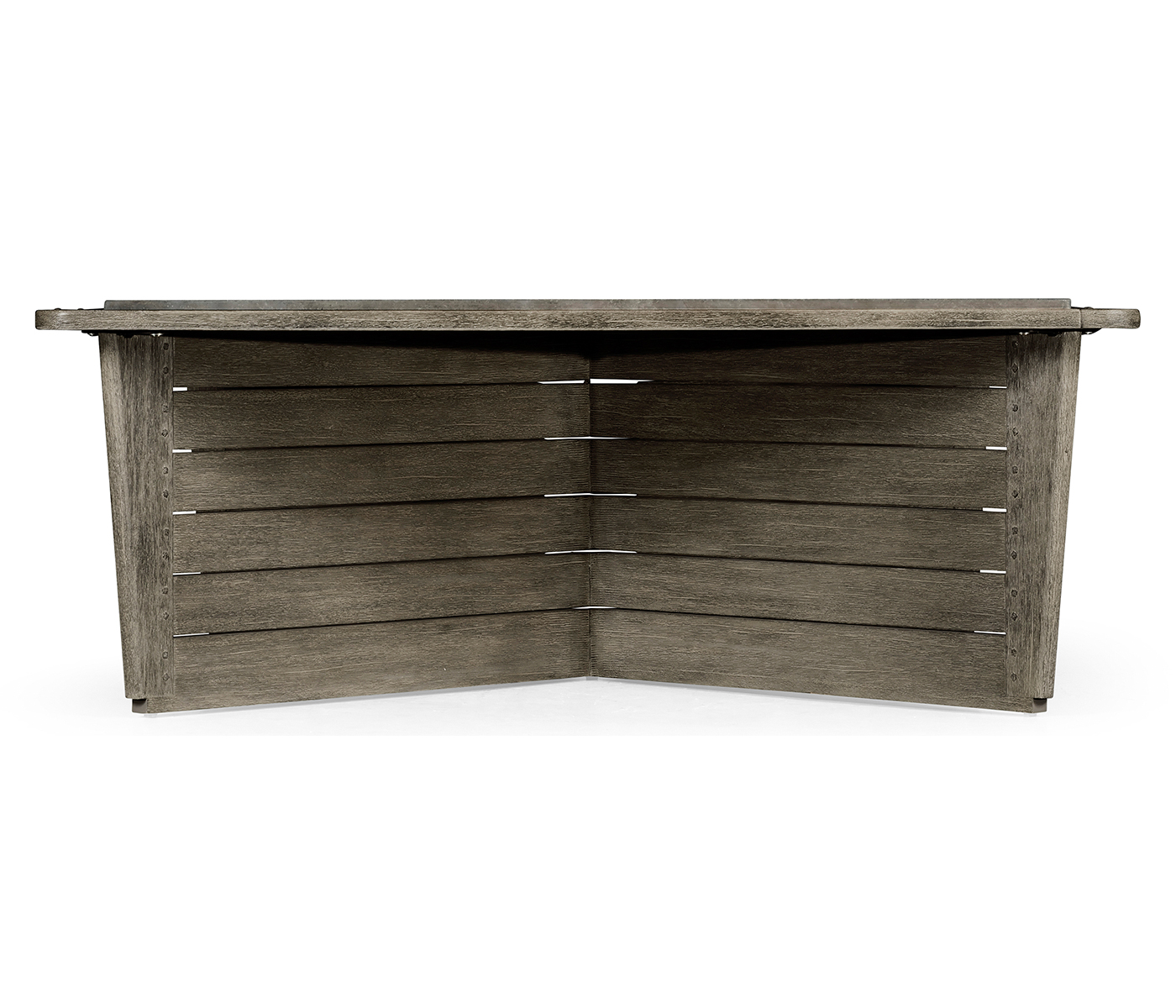 Square Grey & Concrete Coffee Table with an X-Base