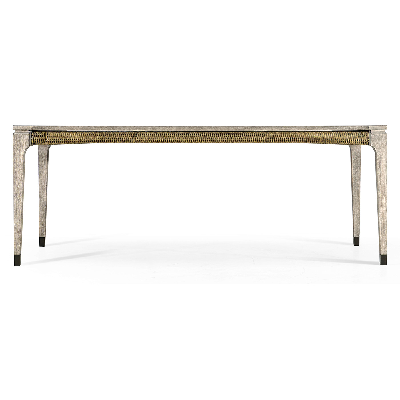 Rectangular Navajo Sand & Rattan Dining Table 80