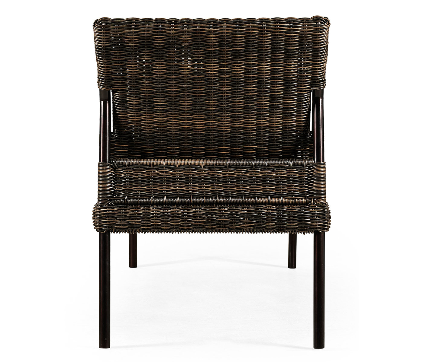 Rattan Latt Bench with Cushion & Pillows