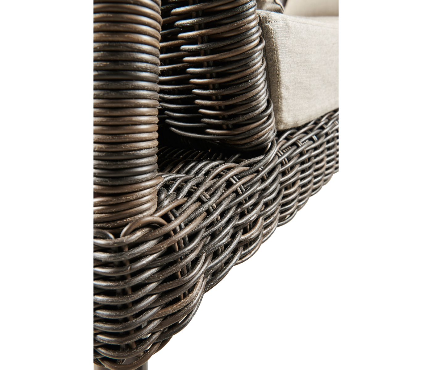 Rattan Latt Bench with Cushion & Pillows