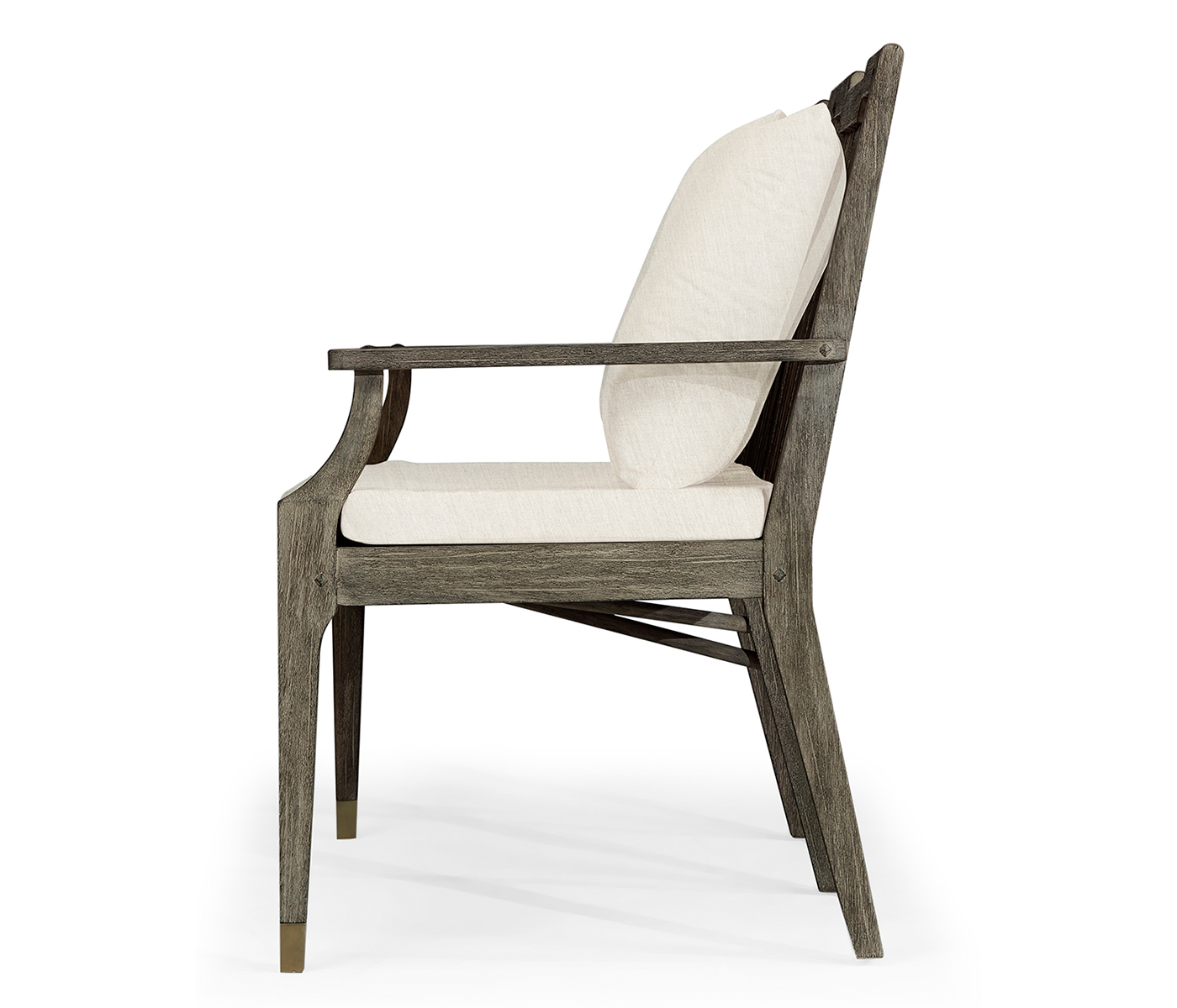 Grey Garden Bench with Cushion & Pillows
