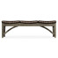 Three-Seat Grey & Rattan Bench