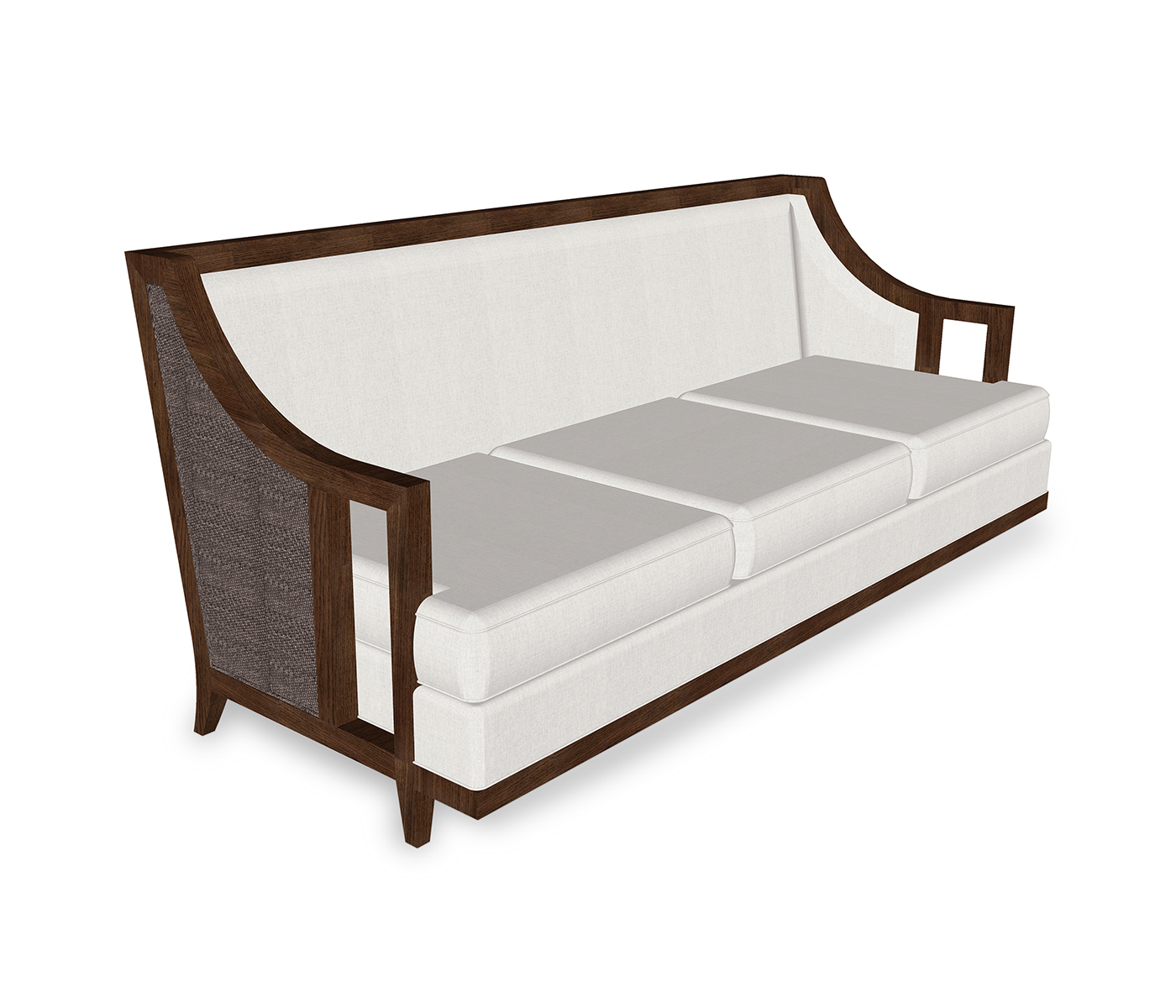 Hampton Rattan Three-Seat Sofa