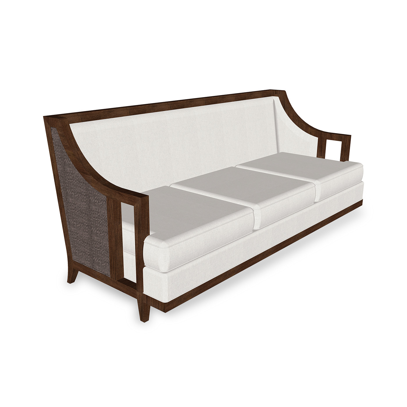Hampton Rattan Three-Seat Sofa